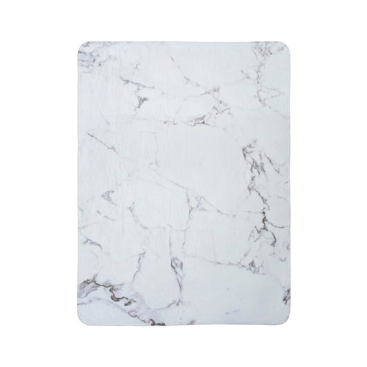 Carrara Marble Sherpa Fleece Blanket