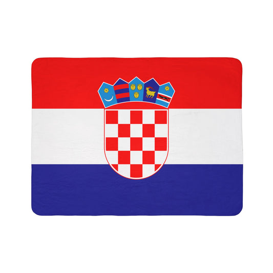 Croatia Flag Sherpa Fleece Blanket