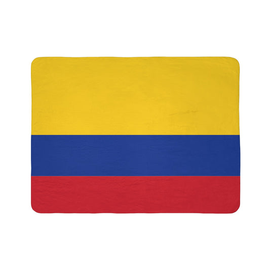 Colombia Flag Sherpa Fleece Blanket