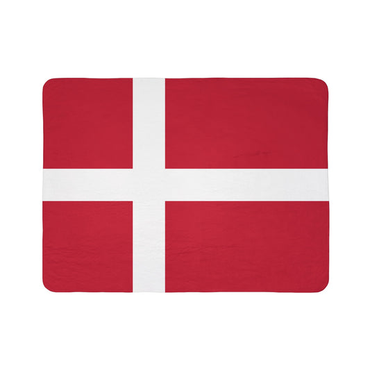 Denmark Flag Sherpa Fleece Blanket
