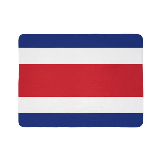 Costa Rica Flag Sherpa Fleece Blanket
