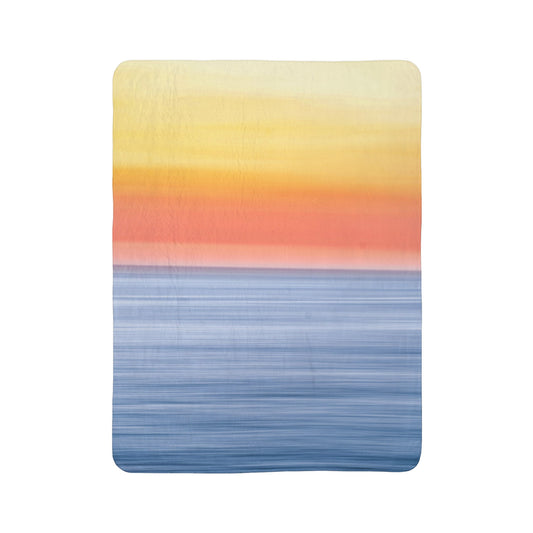 Abstract Sunset Sherpa Fleece Blanket